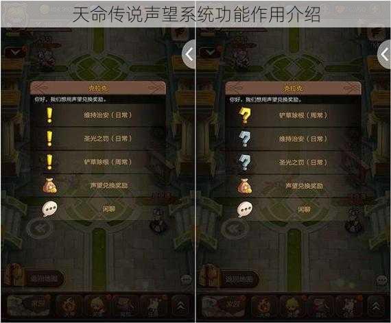 天命传说声望系统功能作用介绍